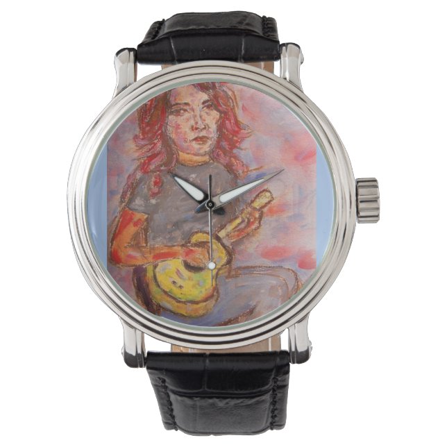 Ukulele Girl Armbandsur (Framsida)