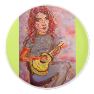 Ukulele Girl art Knopp