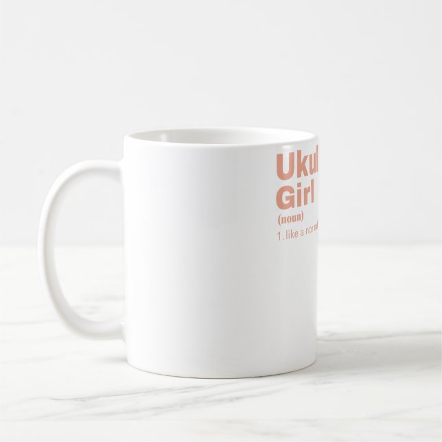Ukulele  Girl - Ukulele  Kaffemugg (Vänster)