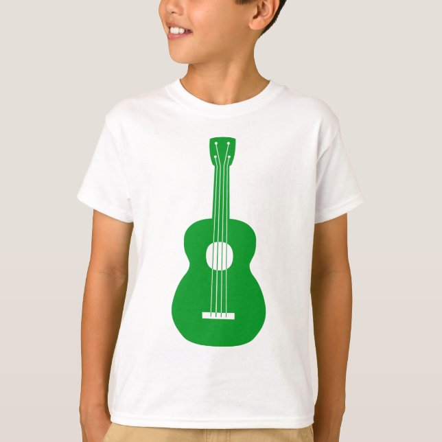 Ukulele - Grass Grönt Tee Shirt (Framsida)