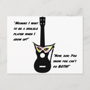 Ukulele Grown Up Humor Vykort