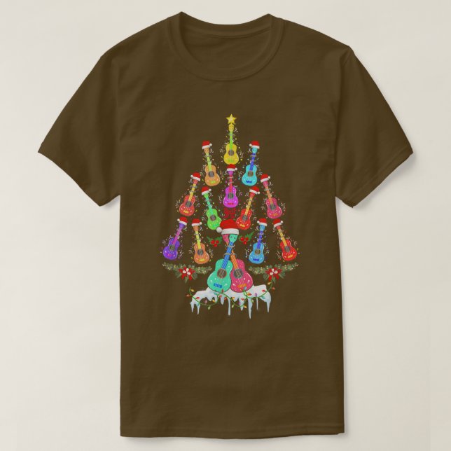 Ukulele Guitar Julafton Santa Musical Instrument C T Shirt (Design framsida)