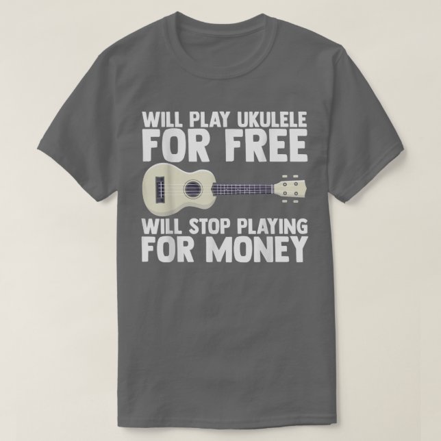 Ukulele guitar musician guitarist gift för m t shirt (Design framsida)