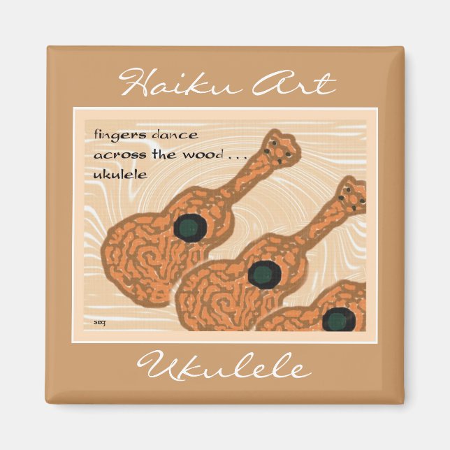 Ukulele Haiku Art Magnet (Framsidan)