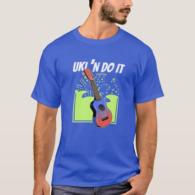 Ukulele Hawaiian Guitar Gift T Shirt (Framsida)