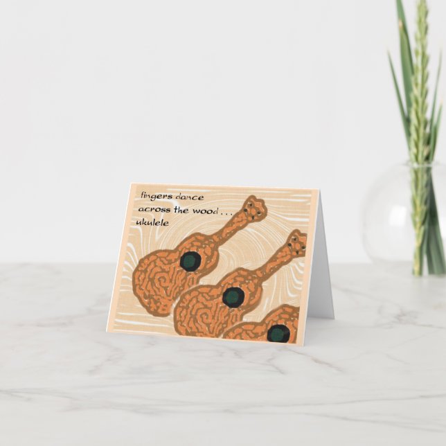 Ukulele (Hawaiian Note Card Series) Kort (Framsida)