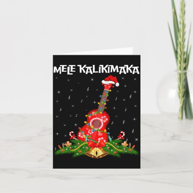 Ukulele hawaiiansk Mele Kalikimaka Ukulele Gitarr  Kort (Framsida)
