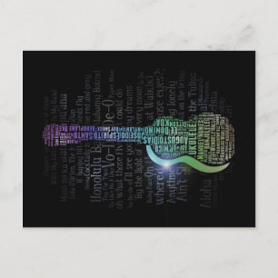 Ukulele History Ord Cloud Postkort Vykort