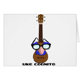 Ukulele inkognito hälsningskort