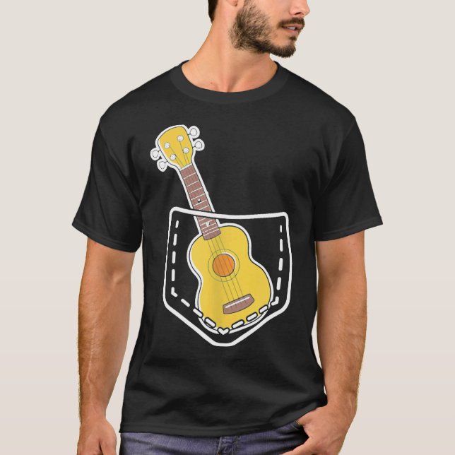 Ukulele Inside My Pocket Uke Guitar Player Music I T Shirt (Framsida)