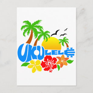 Ukulele Island Logotyp Vykort