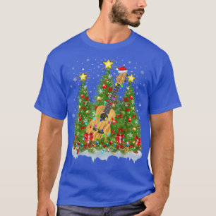 Ukulele Julafton Ljus Santa Ukulele Julgran T Shirt