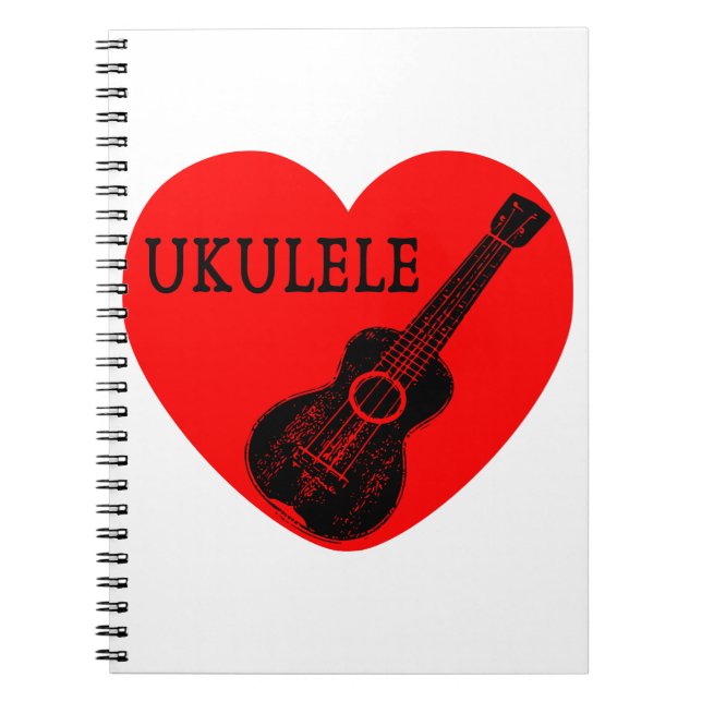 Ukulele Kärlek Anteckningsbok (Framsidan)