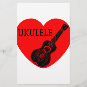 Ukulele Kärlek Brevpapper