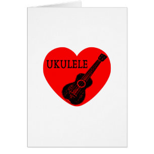 Ukulele Kärlek Hälsningskort