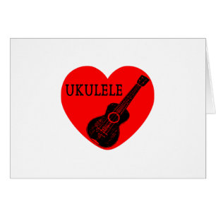Ukulele Kärlek Hälsningskort