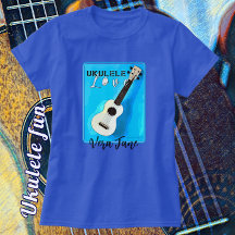 Ukulele Kärlek i Söt Shades of Blue T-Shirt