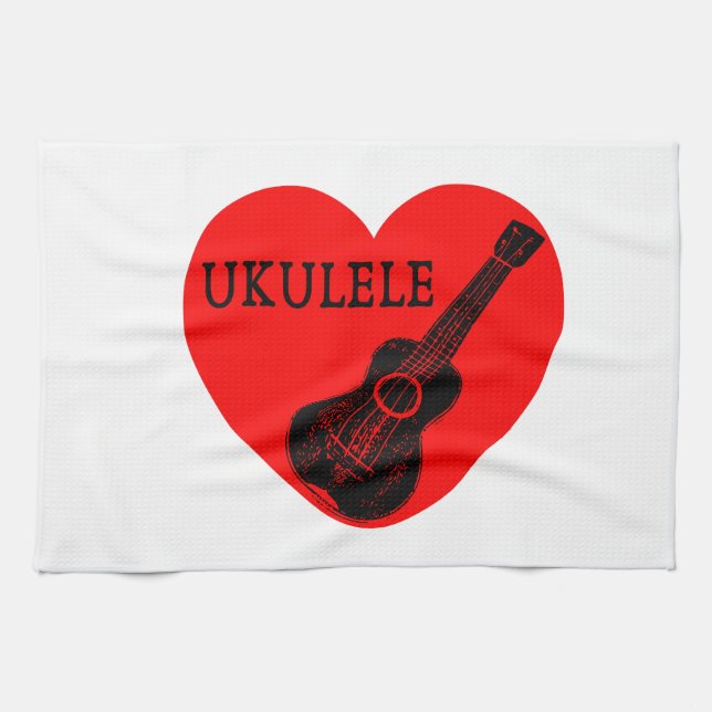 Ukulele Kärlek Kökshandduk (Horisontell)