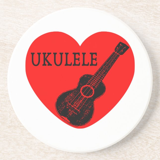 Ukulele Kärlek Underlägg Sandsten (Framsidan)