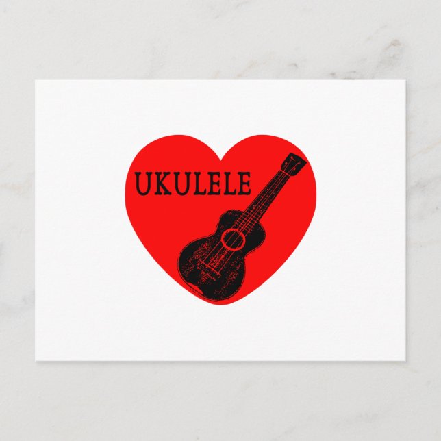 Ukulele Kärlek Vykort (Framsida)