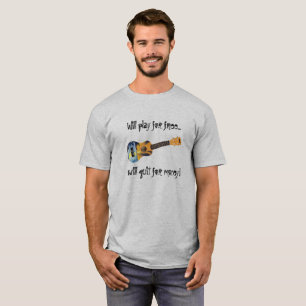 Ukulele - lek för fritt som avslutas för pengar tee shirt