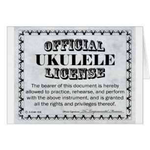 Ukulele License Hälsningskort