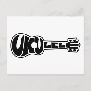 Ukulele Logotyp Vykort