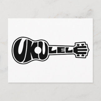 Ukulele Logotyp Vykort
