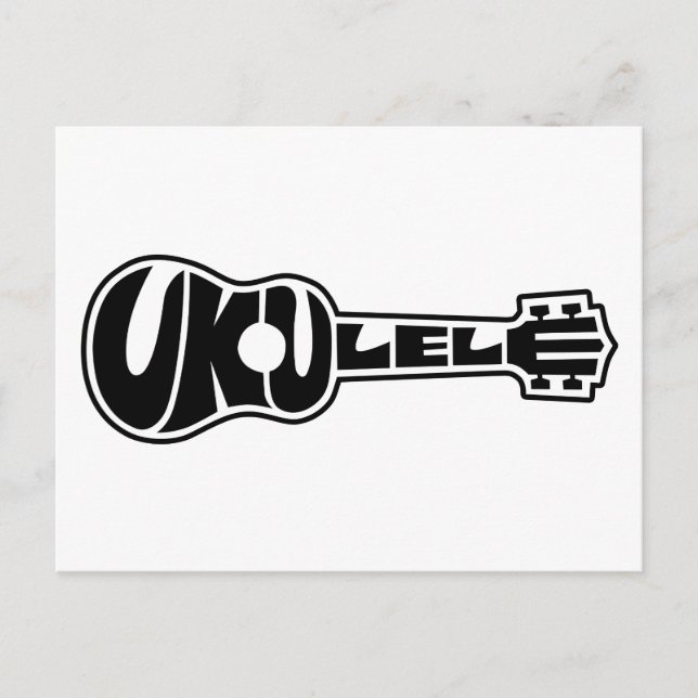 Ukulele Logotyp Vykort (Framsida)