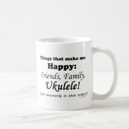 Ukulele Makes Me Lycklig Kaffemugg
