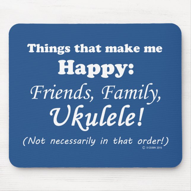 Ukulele Makes Me Lycklig Musmatta (Framsidan)