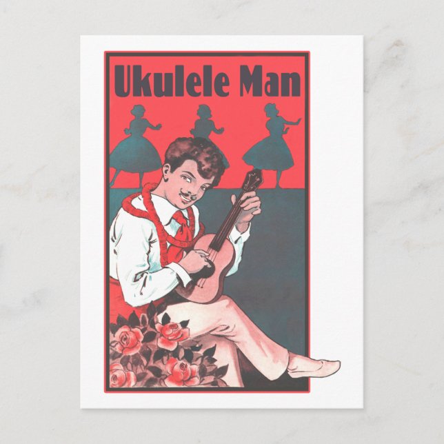 Ukulele Man vykort (Framsida)