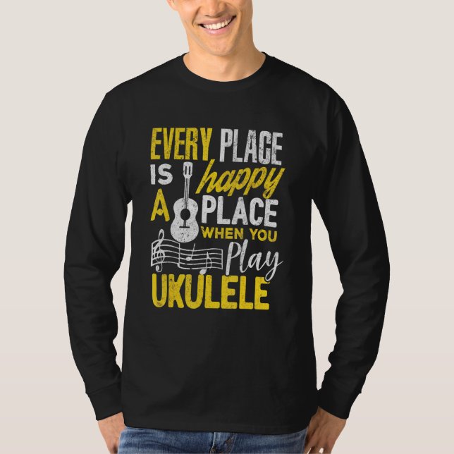 Ukulele Manar Women Kids för Uke Ukulele Player T Shirt (Framsida)