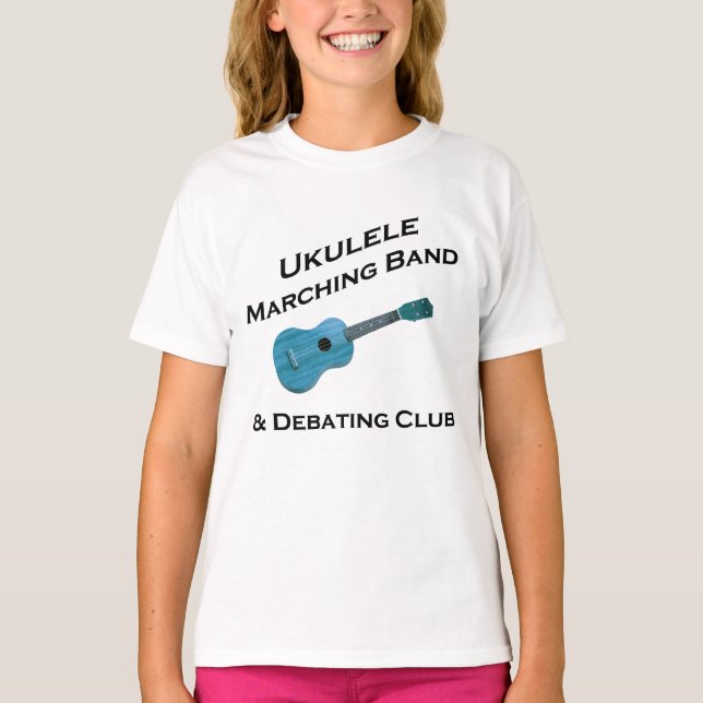 Ukulele Marching Band & Debatt Klubb T-shirt (Framsida)