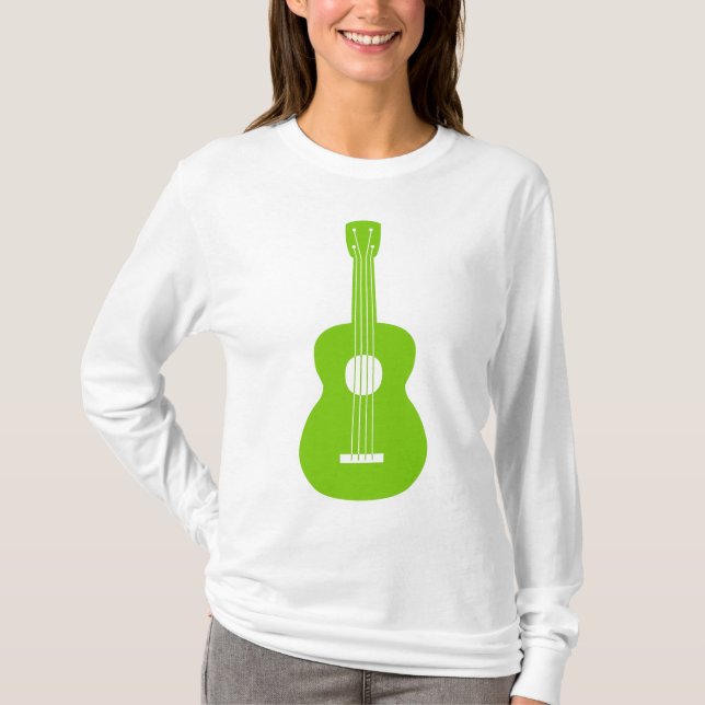 Ukulele - Martian Grönt T-shirt (Framsida)