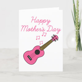 Ukulele Mors dag Uke Player Musician Tack Kort