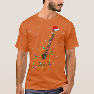 Ukulele Music Älskare Julafton Ljus Santa Ukulele T Shirt