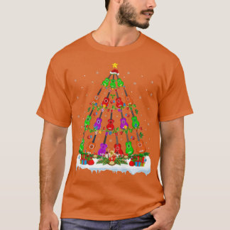 Ukulele Music Älskare Julafton Ljus Ukulele Jul T Shirt