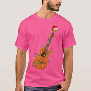 Ukulele Music Älskare Julafton Santa Hat Ukulele C T Shirt