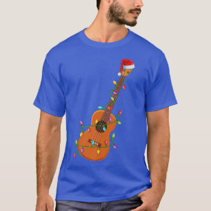 Ukulele Music Älskare Julafton Santa Hat Ukulele C T Shirt