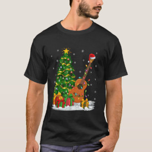 Ukulele Music Älskare Matching Santa Hat Ukulele C T Shirt