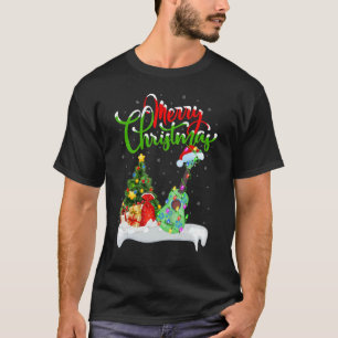 Ukulele Music Julafton Dekorations Santa Ukulele C T Shirt