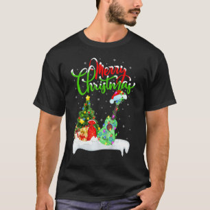 Ukulele Music Julafton Lighting Santa Ukulele Chri T Shirt