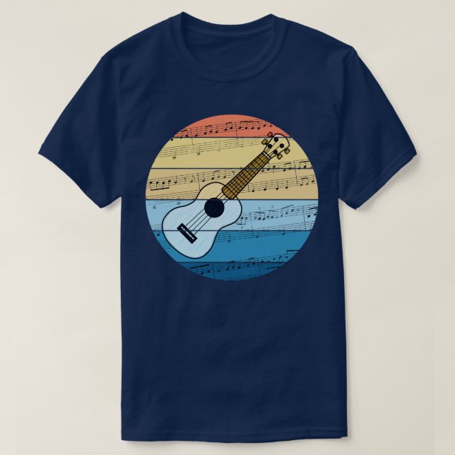 Ukulele Music Notation Ukulelist Uke Player Musici T Shirt (Design framsida)