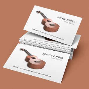 Ukulele Music Teacher Visitkort