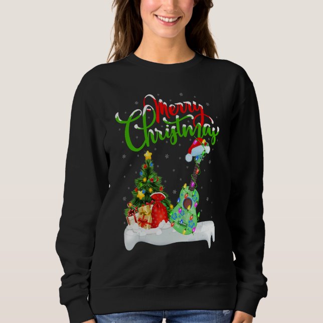 Ukulele Music   Xmas Decorations Santa Ukulele Chr T Shirt (Framsida)