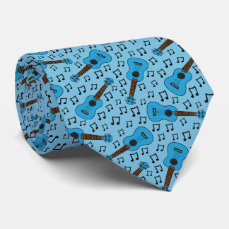 Ukulele Musical Notes Pattern Uke Player (Blue) Slips