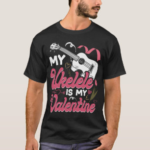 Ukulele My Ukulele är min Valentine Valentines day T Shirt
