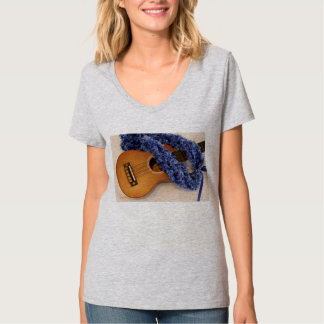 Ukulele- och blåttLei Tee Shirt