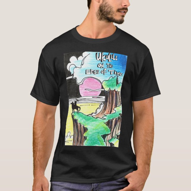 Ukulele på kanten av Time T Shirt (Framsida)